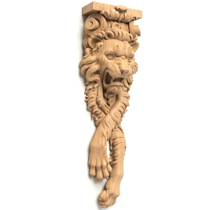 Ornate lion corbel right